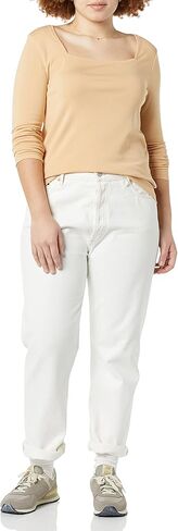 Amazon Essentials Women's Slim-Fit Long Sleeve Square Neck T-Shirt in Kuwait