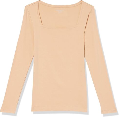 Amazon Essentials Women's Slim-Fit Long Sleeve Square Neck T-Shirt in Kuwait