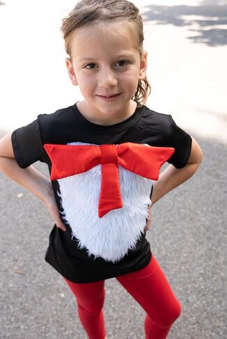 ComfyCamper Kids 3D Furry Shirt with Bow - Halloween Costume Cosplay Christmas Boys Girls Tshirt in Saudi Arabia