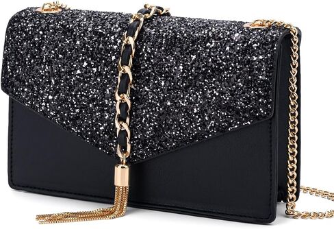 GM LIKKIE Crossbody Clutch Purse for Women, Glitter Evening Bag, Sequin Tassel Wedding Handbag for Party in Saudi Arabia