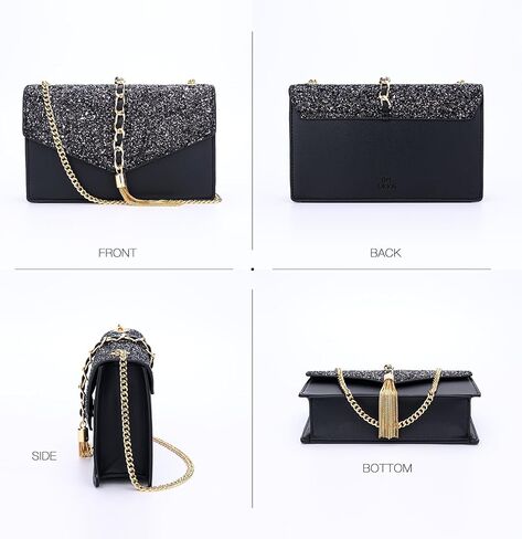 GM LIKKIE Crossbody Clutch Purse for Women, Glitter Evening Bag, Sequin Tassel Wedding Handbag for Party in Saudi Arabia