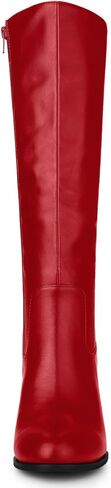 Allegra K Women's Round Toe Block Heeled Knee High Boots in Kuwait