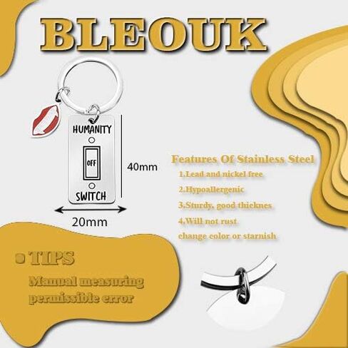 BLEOUK The Vampi TV Show Inspired Gift Humanity Switch Off Keychain for Fans Fandom in Saudi Arabia