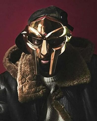 Medieval MF Doom Gladiator Mask Mad-Villain Golden Finish Brass Metal Face Mask Helmet Face Mask for Men's & Kids in Saudi Arabia