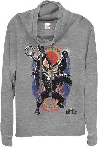 Marvel Universe Big Three Women's Long Sleeve Cowl Neck Pullover in Saudi Arabia