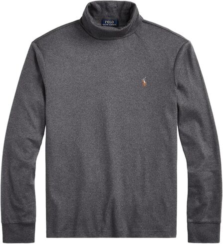 POLO RALPH LAUREN Mens Classic Fit Soft-Touch Turtleneck Longsleeve T-Shirt (L, BarclayHtr) in Saudi Arabia