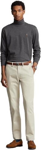 POLO RALPH LAUREN Mens Classic Fit Soft-Touch Turtleneck Longsleeve T-Shirt (L, BarclayHtr) in Saudi Arabia