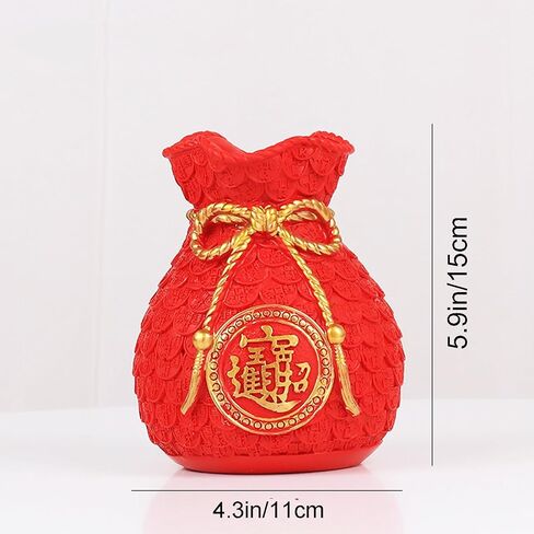 LOONELO 2024 Dragon Chinese New Year Fortune Tree Vase Bucket, Chinese Lucky Money Piggy Bank, Good Luck Fortune Coin Container, Chinese Style Plant Holder for Lunar New Year Eve Party Home Decorations in Saudi Arabia