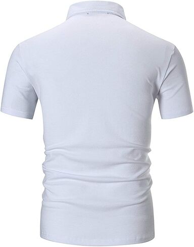 STTLZMC Polo Shirts for Men Short Sleeve Casual Fit Plaid Collar T-Shirts in Saudi Arabia