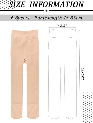 4 Pieces Fleece Lined Tights Women Leggings Fake Translucent Warm Tights Sheer Thermal Tights Winter Stockings for Women Girl (Black, Nude,6-8 Years) in Saudi Arabia