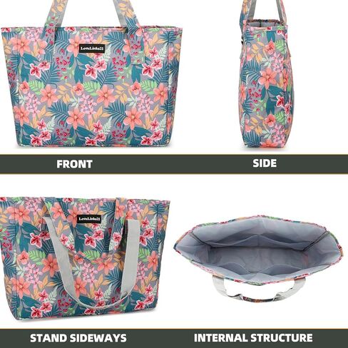 Lovelinks21 Beach Bag for Women Large Waterproof Sandproof Beach Pool Bag Casual Travel Beach Tote Bag with Pockets in Saudi Arabia