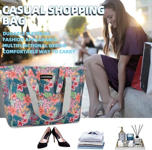 Lovelinks21 Beach Bag for Women Large Waterproof Sandproof Beach Pool Bag Casual Travel Beach Tote Bag with Pockets in Saudi Arabia