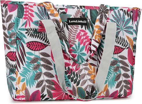 Lovelinks21 Beach Bag for Women Large Waterproof Sandproof Beach Pool Bag Casual Travel Beach Tote Bag with Pockets in Saudi Arabia