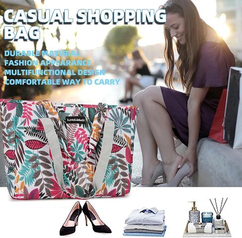 Lovelinks21 Beach Bag for Women Large Waterproof Sandproof Beach Pool Bag Casual Travel Beach Tote Bag with Pockets in Saudi Arabia