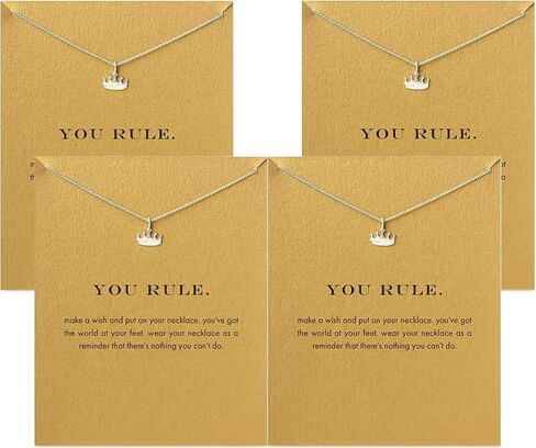 Hundred River Friendship Clover Necklace Unicorn Good Luck Elephant Necklace with Message Card Gift Card (4pack) in Saudi Arabia