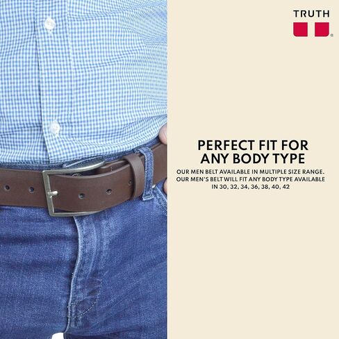 Truth Vegan Mens Belt is Classic Designed for Every Occasion, Perfect Work Belts for Men, Durable Tough Men Belts for Jeans in Kuwait