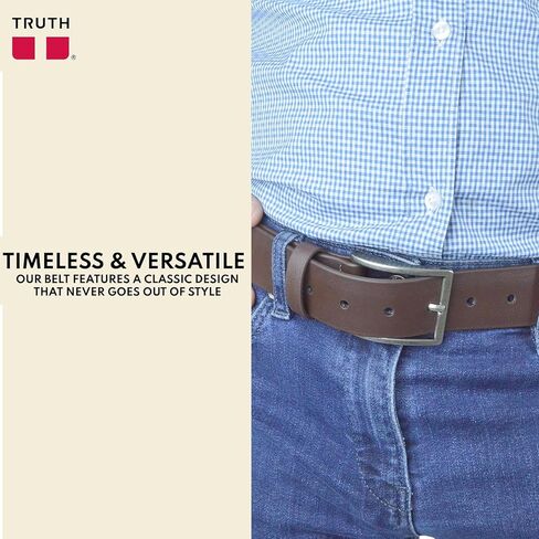 Truth Vegan Mens Belt is Classic Designed for Every Occasion, Perfect Work Belts for Men, Durable Tough Men Belts for Jeans in Kuwait