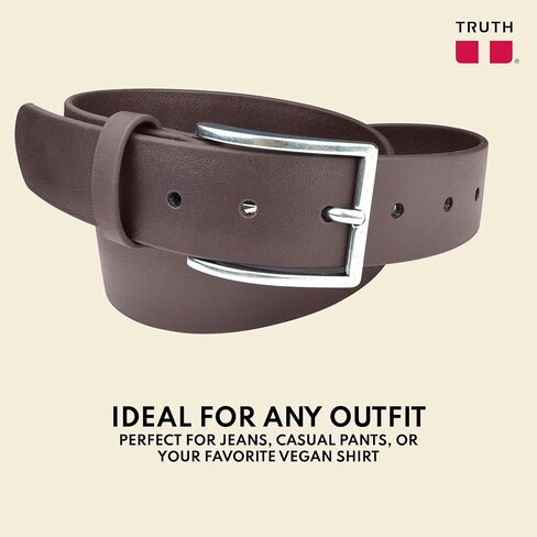 Truth Vegan Mens Belt is Classic Designed for Every Occasion, Perfect Work Belts for Men, Durable Tough Men Belts for Jeans in Kuwait