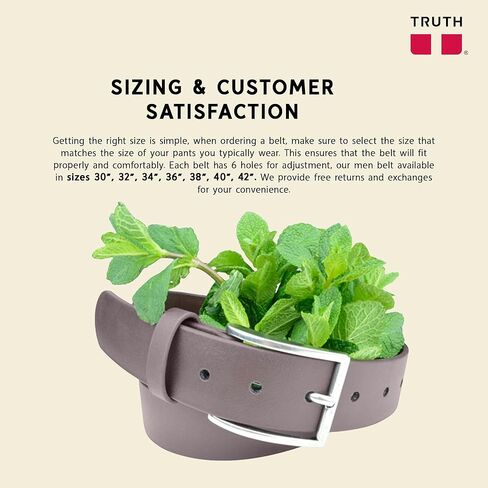 Truth Vegan Mens Belt is Classic Designed for Every Occasion, Perfect Work Belts for Men, Durable Tough Men Belts for Jeans in Kuwait