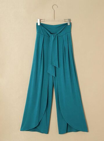 Herseas Womens Beach Pants Split Wide Leg Beach Cover Up Pants Palazzo Flowy Casual Lounge Pants in Saudi Arabia