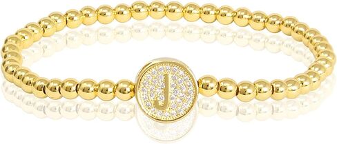 by you Initial Bracelets for Women 26 Letters Alphabet Round Charm Stainless Steel Gold Silver Beaded ball Bracelets in Saudi Arabia