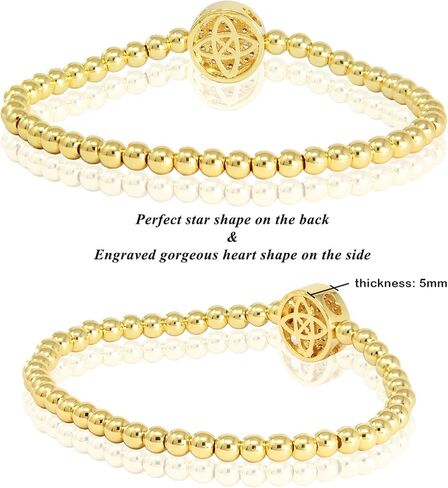 by you Initial Bracelets for Women 26 Letters Alphabet Round Charm Stainless Steel Gold Silver Beaded ball Bracelets in Saudi Arabia
