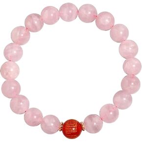 Jewever Geniune Natural Quartz Beaded Bracelet for Women Agate Sutra Beads Amulet Bracelet Stretch Healing Crystals and Gemstones Gifts for Jewelry in Saudi Arabia