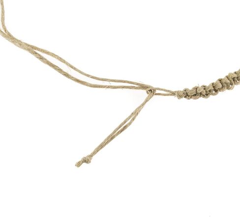 BlueRica Hemp Anklet Bracelet with Puka Shell Beads & Dark Blue Murano Glass Tubes in Saudi Arabia