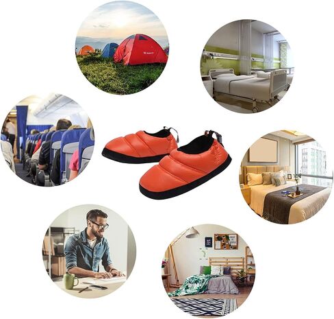 KingCamp Unisex Warm Camping Slippers Soft Winter Slippers with Non Slip Rubber Sole & Carry Bag in Kuwait