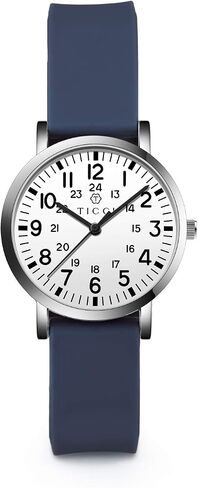 TICCI Women's Petite Watch for Medical Professionals Easy to Read Small Face, Silicone Band, Second Hand, Military Time for Nurses, Doctors, Students in Saudi Arabia