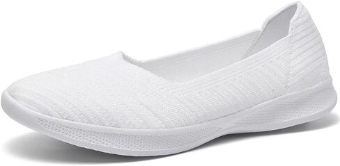 konhill Women's Slip on Loafers - Comfy Walking Tennis Low-Top Ballet Flat Nurse Shoes Casual Sneakers in Saudi Arabia