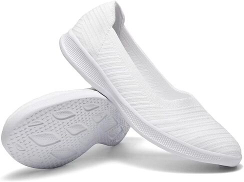 konhill Women's Slip on Loafers - Comfy Walking Tennis Low-Top Ballet Flat Nurse Shoes Casual Sneakers in Saudi Arabia