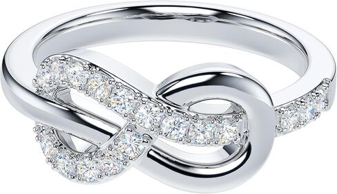 THELANDA Genuine Moissanite or Simulated Diamond Sterling Silver Tie The Infinity Love Knot Intertwined Promise Ring Engagement Ring in Saudi Arabia