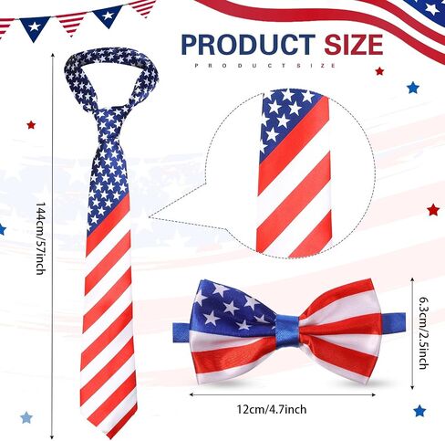 Geyoga 5 Pieces Halloween Uncle Costume Set USA Red White and Blue Top Hat, X Back Elastic Suspenders, Bow Tie, Necktie, Badge, Halloween Independence Day Party Costume Cosplay Patriotic Accessories in Saudi Arabia