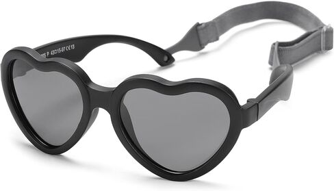 Pro Acme Baby Flexible Heart Shaped Polarized Sunglasses with Strap, Adjustable Toddler & Infant girls boys Age 0-24 Months in Kuwait