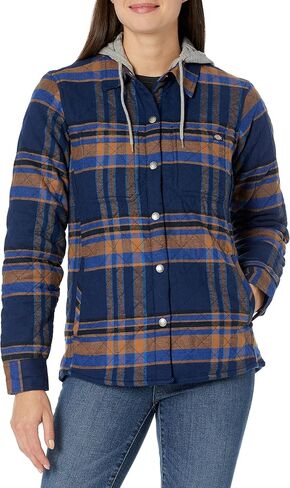Dickies Women's Flannel Hooded Shirt Jacket in Saudi Arabia
