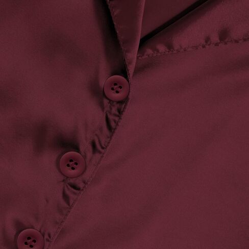 Vrtige Women's Satin Pajamas Set Short Sleeve Button Down Top With Shorts PJs Set Sleepwear in Kuwait