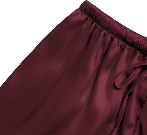 Vrtige Women's Satin Pajamas Set Short Sleeve Button Down Top With Shorts PJs Set Sleepwear in Kuwait