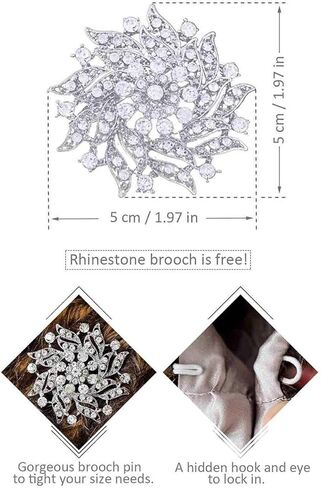 Jovono Women's Wedding Fur Shawls and Wrap Bridal Fur Scarf stoles with Rhinestone Brooch for Bride and Bridesmaids (Gray) in Kuwait