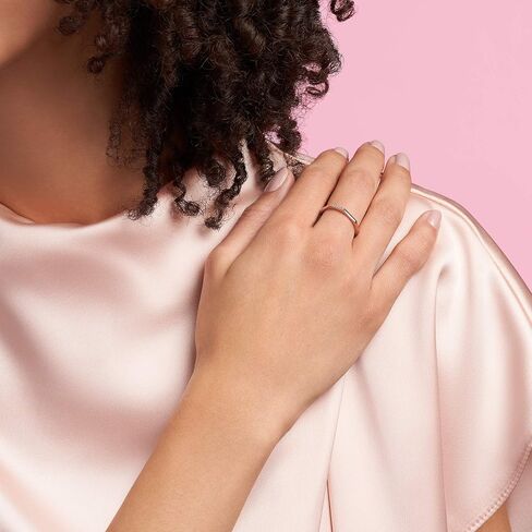 Pandora Multifaceted Ring - Rose Gold Ring for Women - Layering or Stackable Ring - Gift for Her - 14k Rose Gold-Plated Rose with Cubic Zirconia in Saudi Arabia