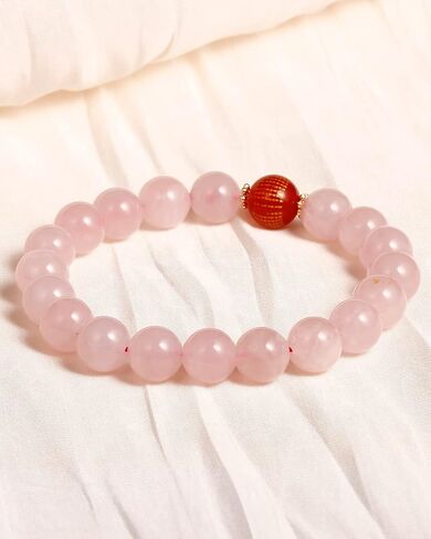 Jewever Geniune Natural Quartz Beaded Bracelet for Women Agate Sutra Beads Amulet Bracelet Stretch Healing Crystals and Gemstones Gifts for Jewelry in Saudi Arabia