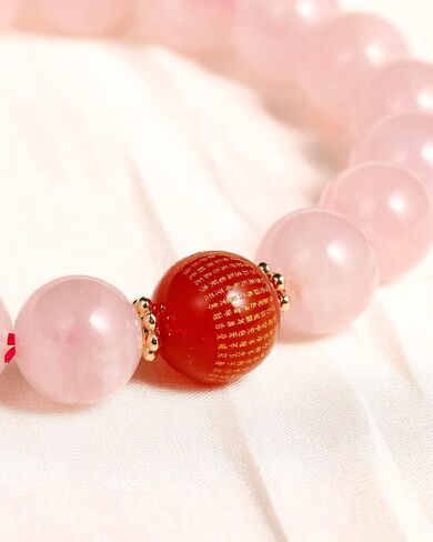 Jewever Geniune Natural Quartz Beaded Bracelet for Women Agate Sutra Beads Amulet Bracelet Stretch Healing Crystals and Gemstones Gifts for Jewelry in Saudi Arabia