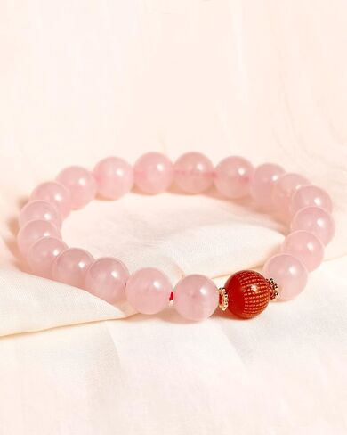 Jewever Geniune Natural Quartz Beaded Bracelet for Women Agate Sutra Beads Amulet Bracelet Stretch Healing Crystals and Gemstones Gifts for Jewelry in Saudi Arabia