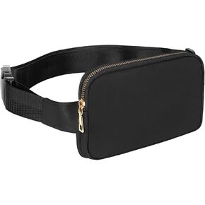 Unisex Fashion Belt Bag with Adjustable Strap Small Fanny Pack Crossbody Bags for Workout Running Traveling Hiking, Black in Kuwait