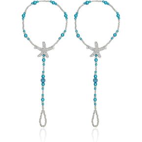 Bienvenu بوهيميا نمط الزفاف صنادل بيرفوت الشاطئ خلخال سلسلة مجوهرات للقدم in Kuwait