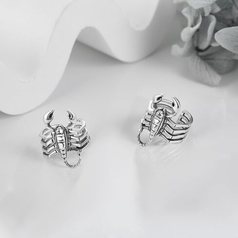 أقراط العقرب من الفضة الإسترليني أقراط على شكل عقرب للنساء هدايا مجوهرات العقرب الشرير للرجال والنساء in Kuwait