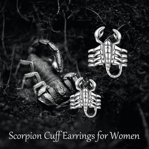 أقراط العقرب من الفضة الإسترليني أقراط على شكل عقرب للنساء هدايا مجوهرات العقرب الشرير للرجال والنساء in Kuwait