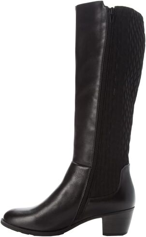 Propet Womens Talise Zippered Casual Boots Knee High Mid Heel 2-3" - Black in Saudi Arabia