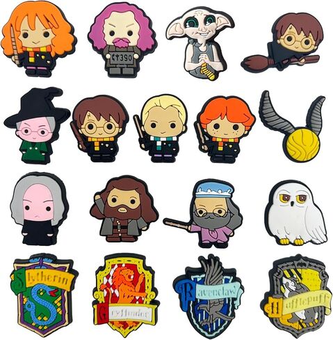 Vendysass 17 قطعة من دلايات أحذية الرسوم المتحركة اللطيفة لتزيين الأحذية القبقاب، هدايا سحرية للأحذية للأطفال الأولاد والبنات والأطفال in Kuwait