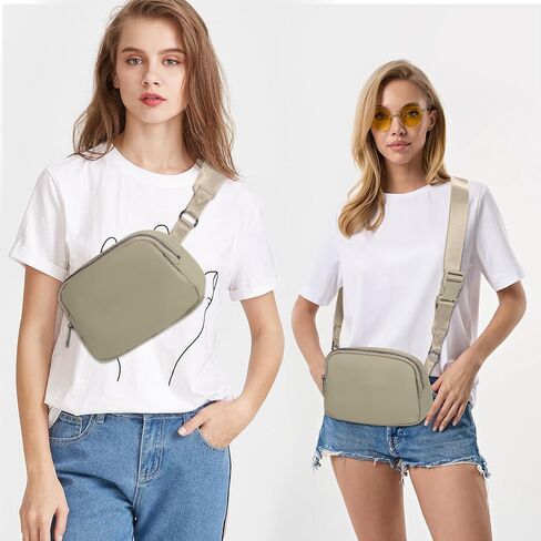 حقيبة حزام INTINI للنساء كبيرة الحجم، حقيبة كروس عصرية للرجال، حقيبة خصر للرجال، حقيبة صدر للسفر والجري والتنزه سيرًا على الأقدام باللون الأسود in Kuwait